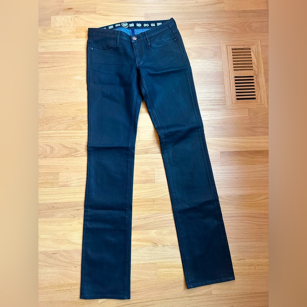 NWOT earnest sewn waxed dark denim jeans sz 27